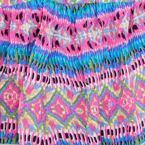Tolani Boho Print Silk Shorts | Colorful | Medallion | Elastic Waist | EUC | Lrg - Picture 5 of 9